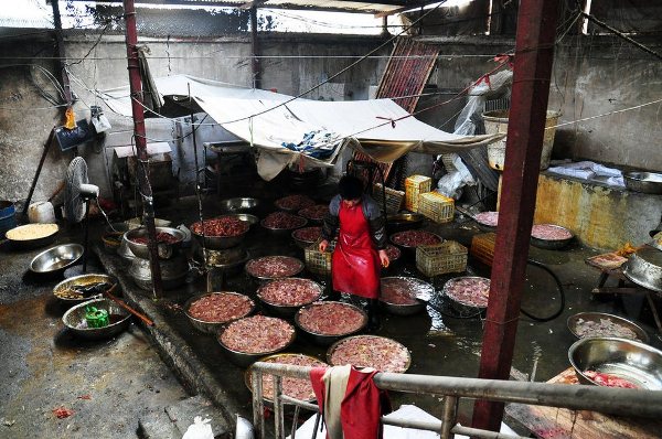 Tiêu điểm - Cận cảnh thịt lợn chết biến thành thịt xiên nướng (Hình 4).