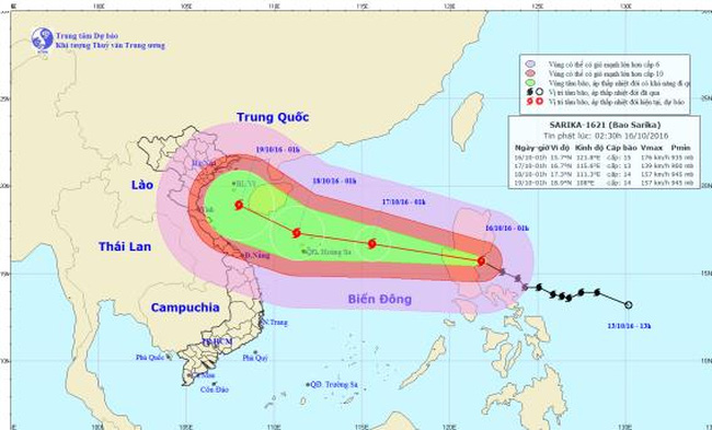 Tin nhanh - Video: Bão Sarika di chuyển nhanh, ngày càng mạnh khi vào Biển Đông
