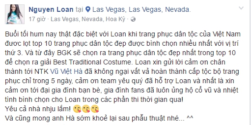 Ngôi sao - Nguyễn Thị Loan lọt Top 3 trang phục dân tộc tại HH Hòa bình Quốc tế (Hình 2).