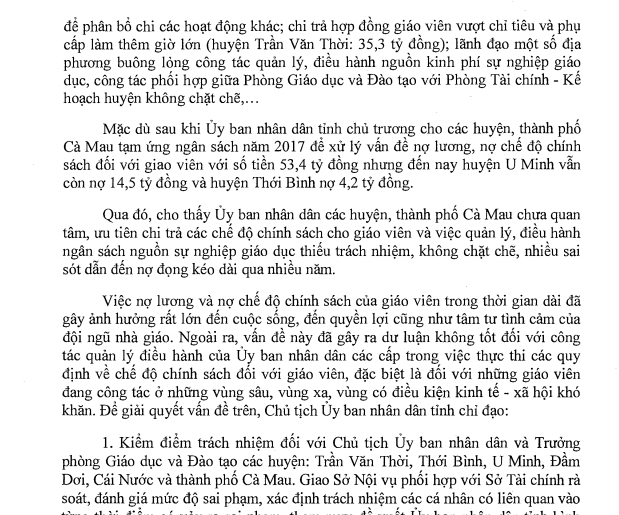 Giáo dục - Sốc trước tình hình nợ như 'chúa chổm' của ngành giáo dục Cà Mau (Hình 2).