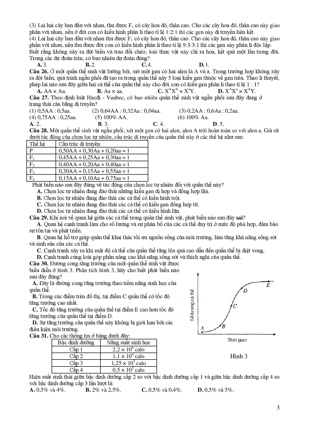 Giáo dục - Đề thi THPT quốc gia minh họa 4 môn: Sinh, Sử, Địa, GDCD (Hình 3).