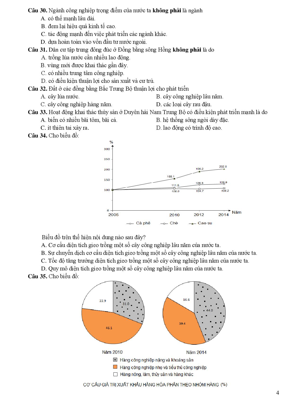 Giáo dục - Đề thi THPT quốc gia minh họa 4 môn: Sinh, Sử, Địa, GDCD (Hình 15).