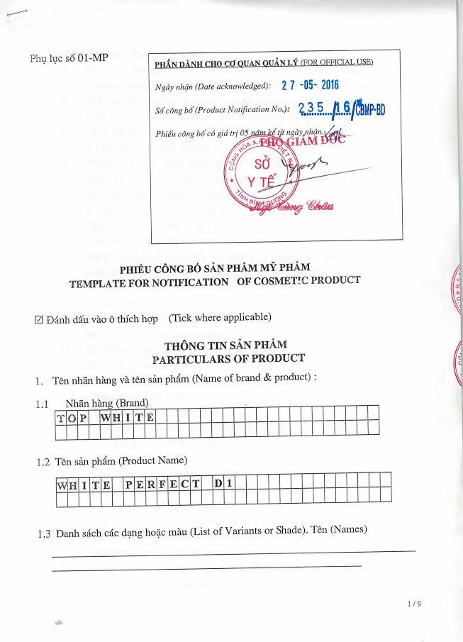 Xã hội - Kết quả kiểm nghiệm của Sở Y Tế Tp. HCM: Sản phẩm Top White đạt TCCL (Hình 7).