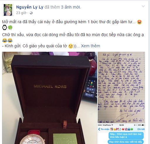 Mạng ảo - Đời thực - Cô giáo tiểu học xinh như búp bê và món quà 20/11 đặc biệt từ ông xã (Hình 2).