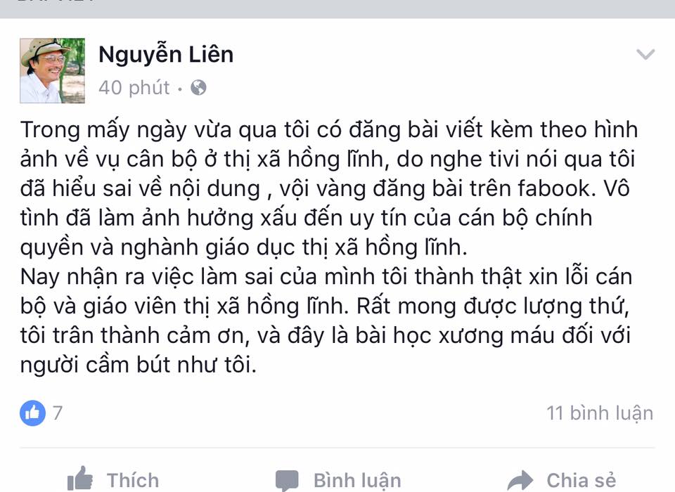 Xi nhan Trái Phải - Bôi nhọ giáo viên Hà Tĩnh: Ai dám tha thứ cho ông? (Hình 2).