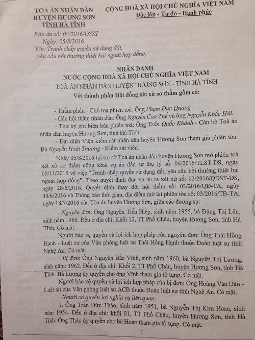 Công lý trái tim - 2 công dân và cuộc 'ăn thua' trên mảnh đất của cựu chủ tịch thị trấn (Hình 2).