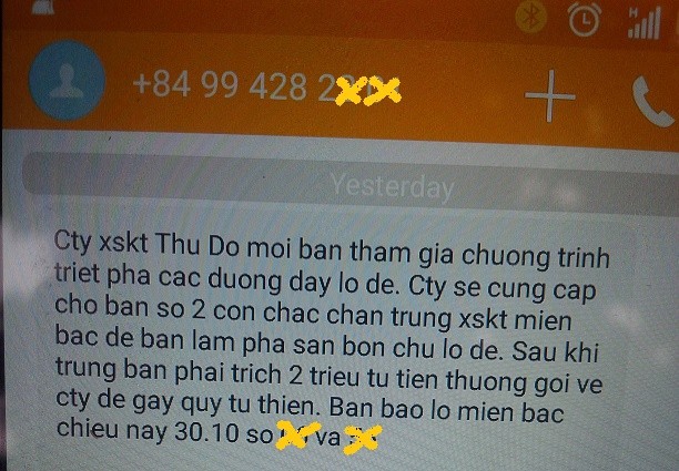 Dân sinh - Độc chiêu mạo danh chủ tịch công ty xổ số bán số giá 'cắt cổ'