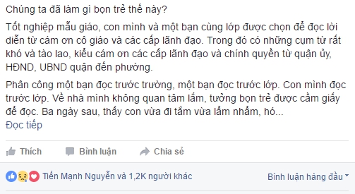 Cộng đồng mạng - Tâm thư 'con chỉ là đứa trẻ 6 tuổi' gây tranh luận trái chiều