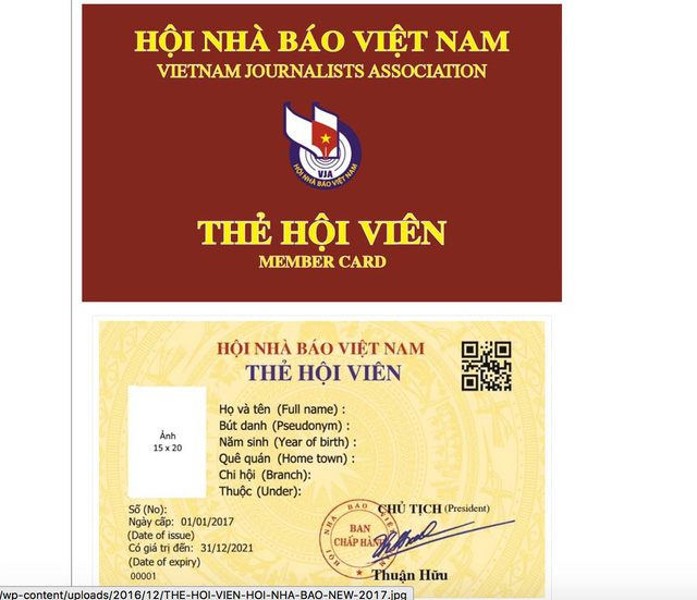 Văn bản - Chính sách - Hội Nhà báo Việt Nam ban hành thẻ hội viên giai đoạn 2016-2021