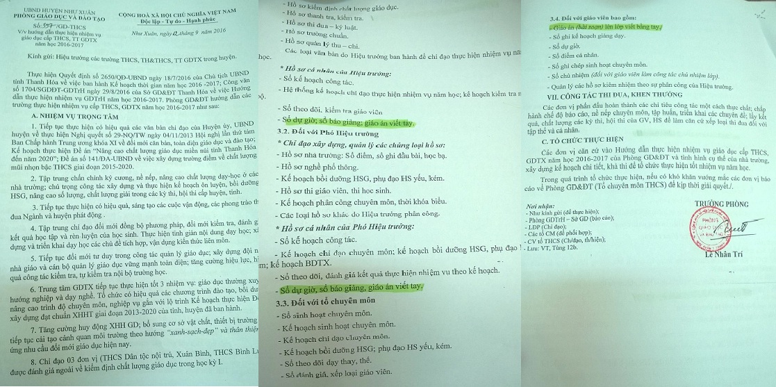 Giáo dục - Giáo viên bất bình vì ‘lệnh’ bắt soạn giáo án…viết tay