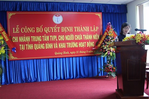 Tin nhanh - Ra mắt Trung tâm tư vấn pháp luật của Hội Luật gia VN tại Quảng Bình