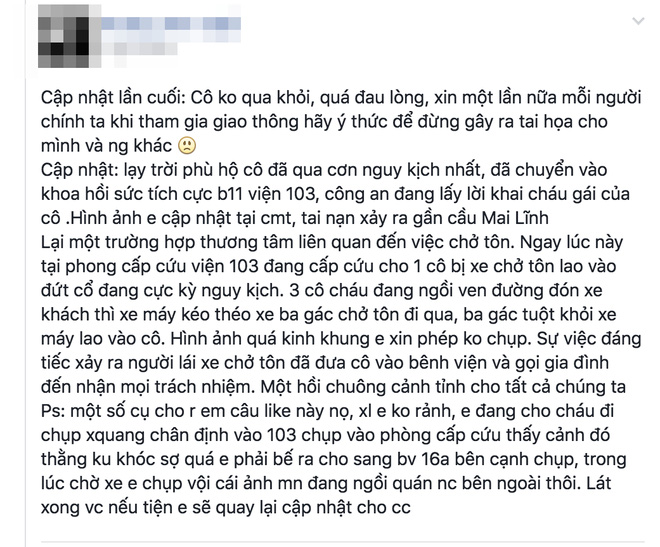 Dậy sóng mạng - Xe chở tôn tiếp tục 'gây án' khiến một phụ nữ tử vong ở cầu Mai Lĩnh (Hình 2).