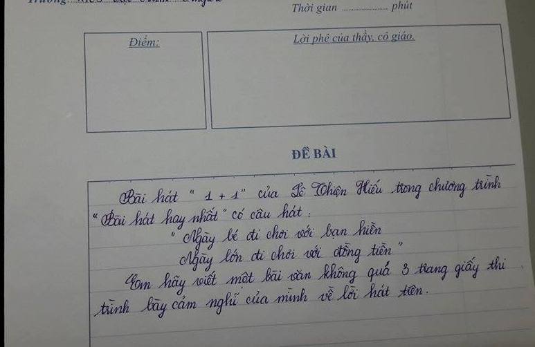 Xã hội - Lê Thiện Hiếu với bài hát 1+1 vào đề văn, triệu trái tim trăn trở