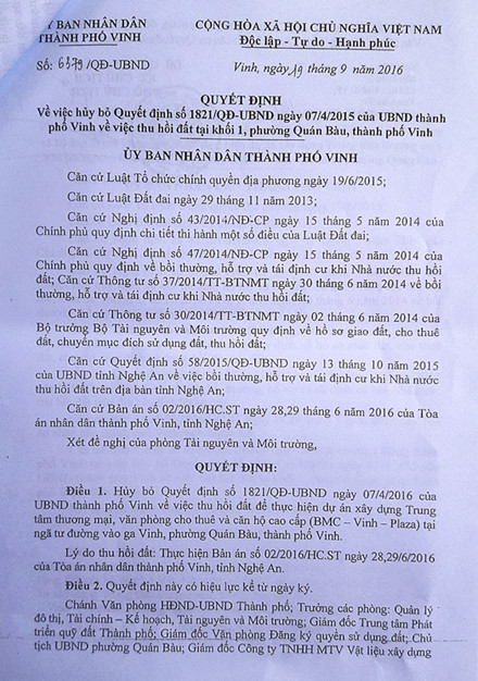 Góc nhìn luật gia - HĐND tỉnh Nghệ An cố tình phớt lờ phán quyết của Tòa? (Hình 2).