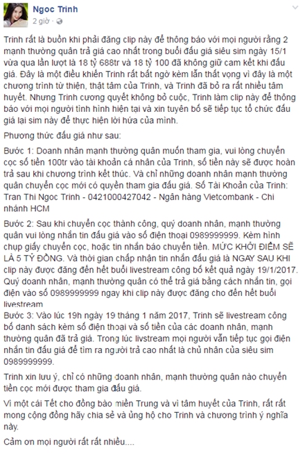 Ngôi sao - Ngọc Trinh mở đấu giá ‘siêu sim’ lần 2 sau khi bị đại gia ‘bùng’ (Hình 2).