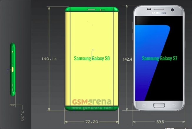 Cuộc sống số - Rò rỉ thông số kích thước Galaxy S8 và S8 Plus (Hình 2).