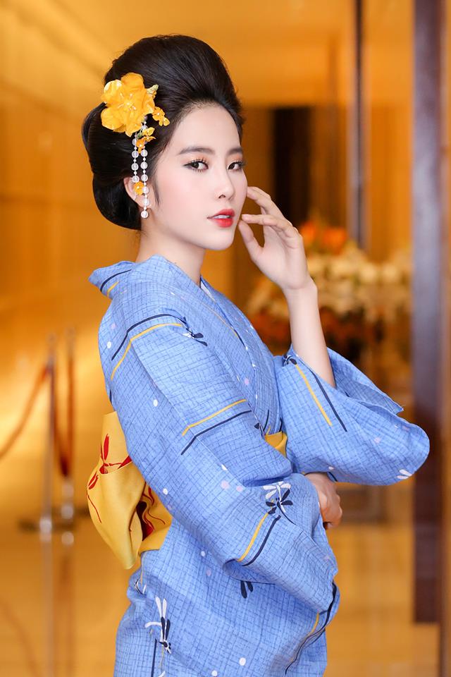 Ngôi sao - Các Hoa hậu, Á hậu Việt đọ sắc trong trang phục Kimono (Hình 4).