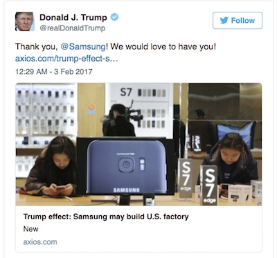 Công nghệ - Trump vui mừng vì Samsung mở nhà máy tại Mỹ (Hình 2).