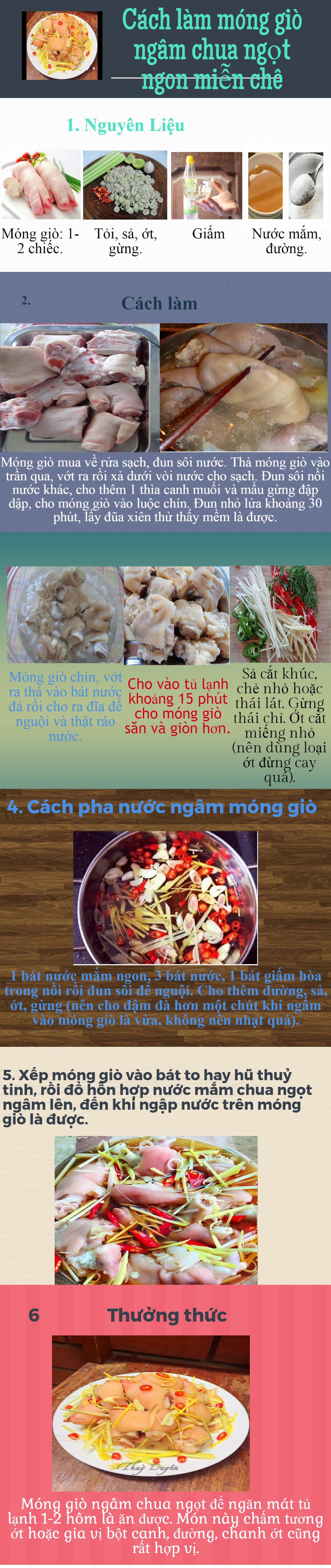 Gia đình - Infographic: Cách làm móng giò ngâm chua ngọt ngon miễn chê