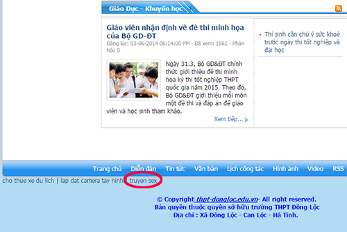 Giáo dục - Đang xử lý sự cố truyện sex 'lén' vào trang web trường học