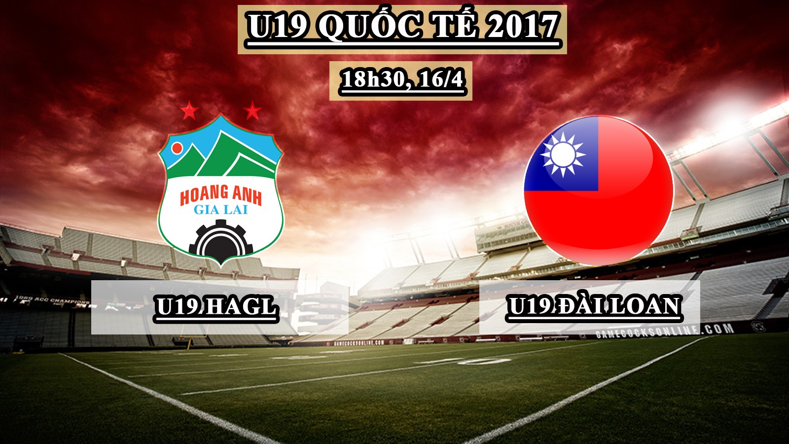 Bóng đá Việt Nam - Trực tiếp U19 Quốc tế: U19 HAGL – U19 Đài Loan (18h30, 16/4)