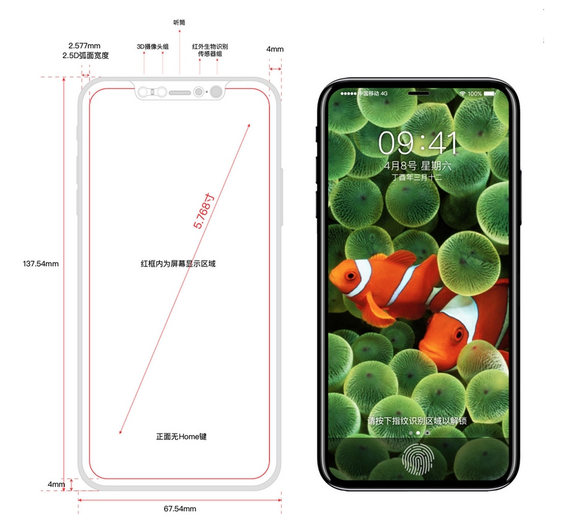 Sản phẩm - Rò rỉ hình ảnh concept và thiết kế iPhone 8 từ nhà máy Foxconn (Hình 4).