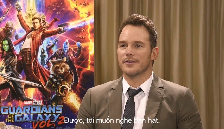 Phim ảnh - Khánh Vy gây ấn tượng khi đọc rap tặng tài tử Hollywood Chris Pratt