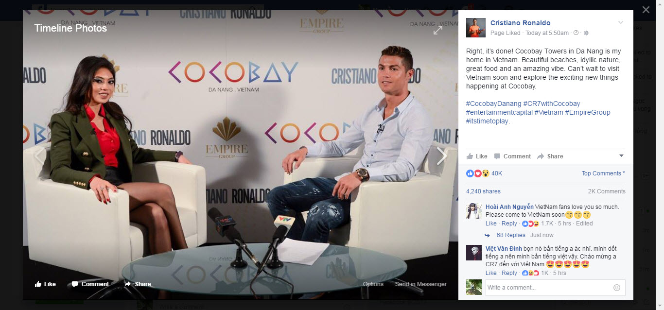 Công nghệ - C. Ronaldo ‘đăng đàn’ đã mua nhà tại Đà Nẵng khiến dân mạng sôi sục