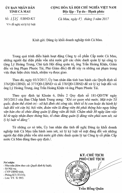 Xã hội - Ai chịu trách nhiệm về việc thưa kiện kéo dài ở Cty Cấp nước Cà Mau? (Hình 3).