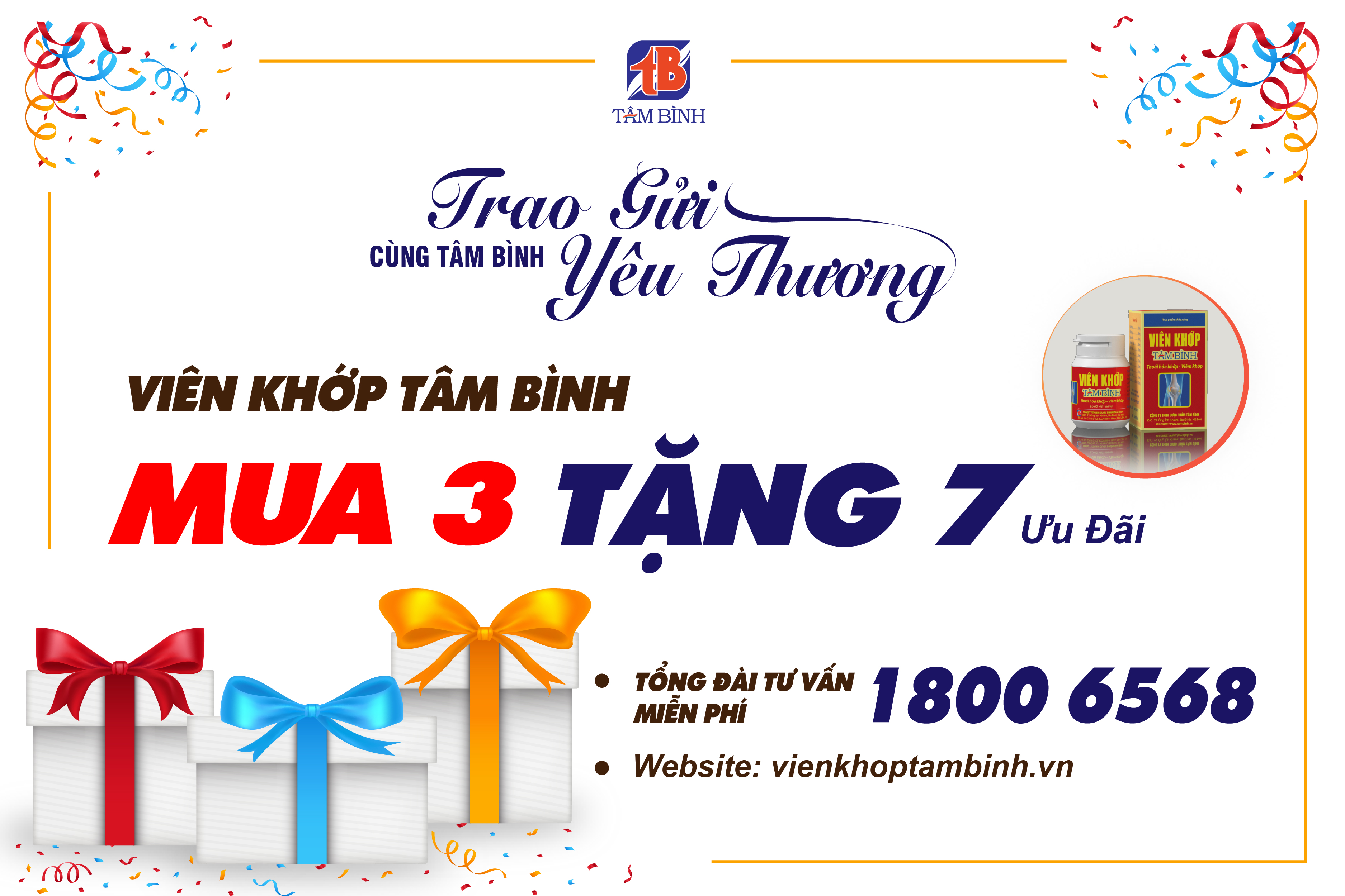 Cần biết - Viên khớp Tâm Bình 'Mua 3 tặng 7 ưu đãi' – Khách hàng được gì?