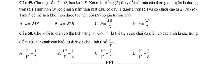 Giáo dục - Đề thi thử môn Toán THPT Quốc gia 2017 mới nhất (Hình 12).