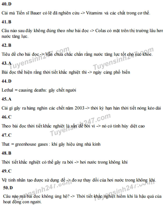 Giáo dục - Hướng dẫn giải đề thi thử môn tiếng Anh THPT Quốc gia 2017 mới nhất (Hình 7).