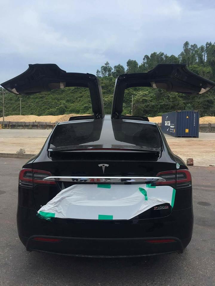 Thị trường - Ôtô điện Tesla Model X về Việt Nam 'vật vã' ra khỏi container (Hình 2).