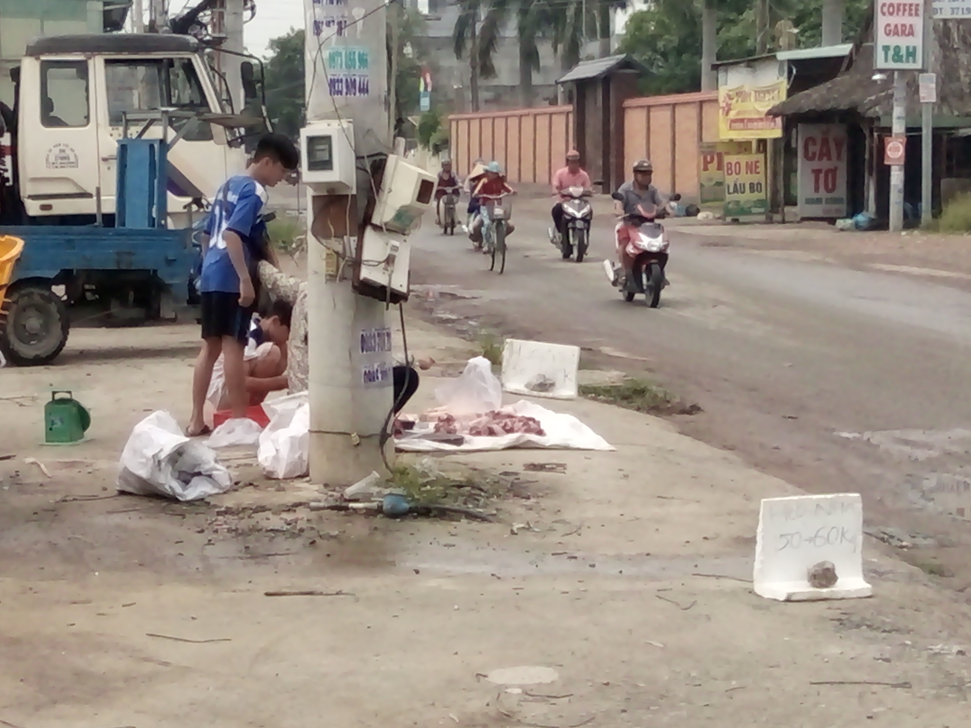 Xã hội - TP.HCM: Dễ rước bệnh với 'thịt heo nhà' bày bán ở bãi đất trống