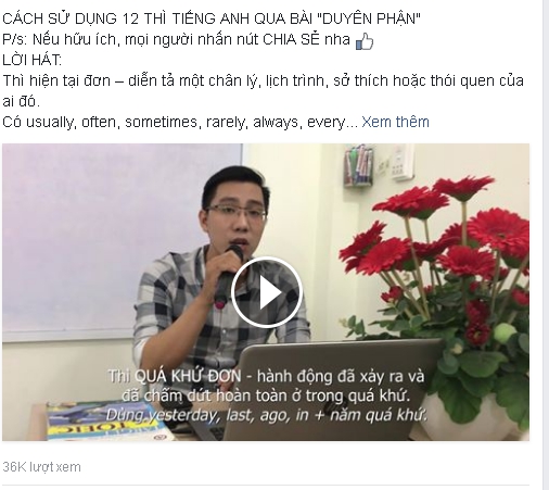 Dậy sóng mạng - Thầy giáo hát ‘Duyên phận’ để dạy 12 thì tiếng Anh gây sốt là ai?