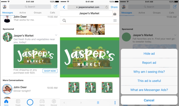 Cuộc sống số - Facebook 'vắt kiệt' lợi nhuận bằng quảng cáo trên Messenger