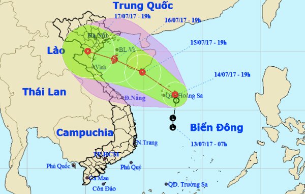 Tin nhanh - Bão số 2 mạnh lên cấp 9 đang hướng vào Nghệ An