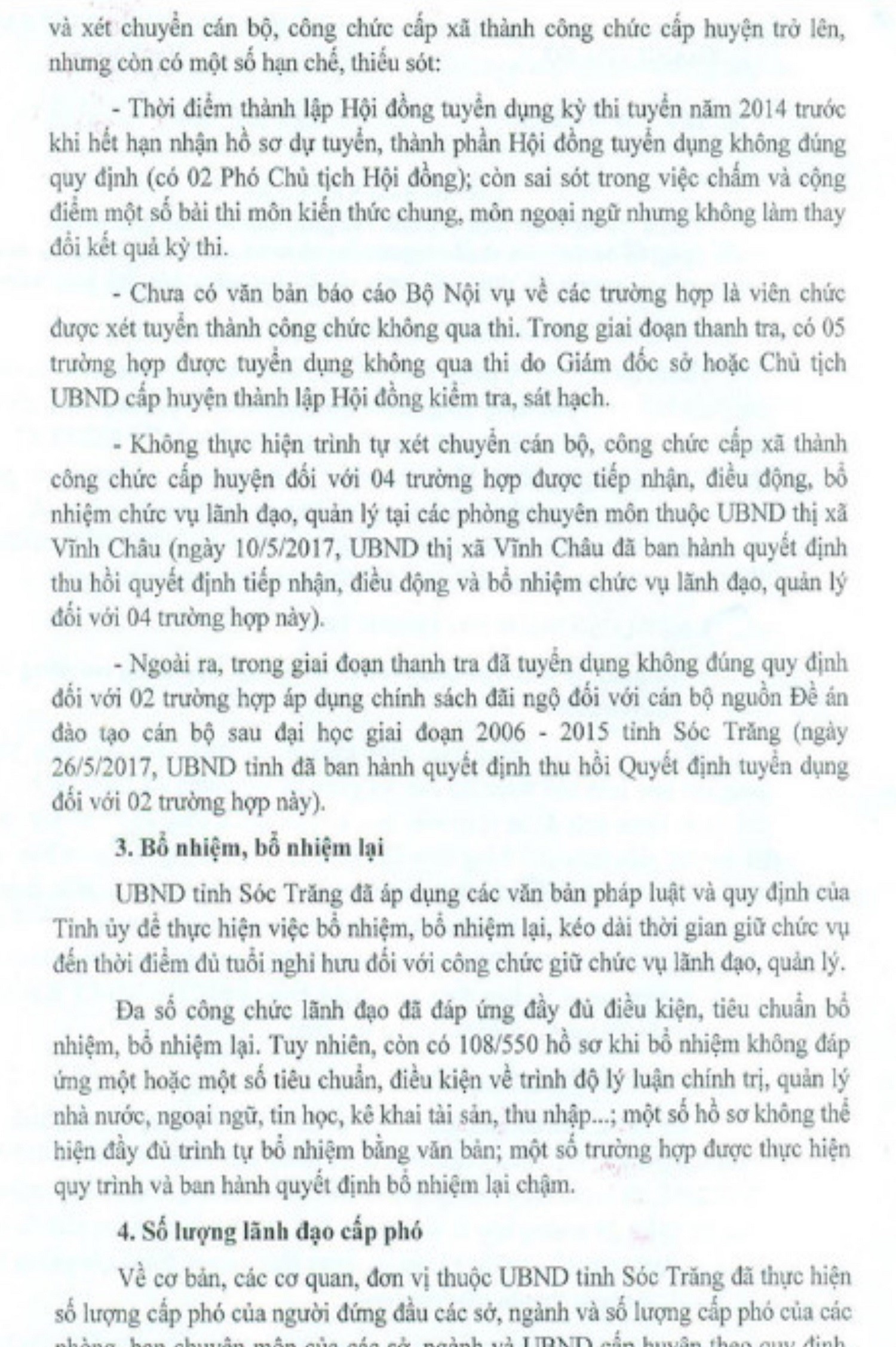 Xã hội - Sóc Trăng: 108 cán bộ thiếu tiêu chuẩn được thăng chức có sự ưu ái?