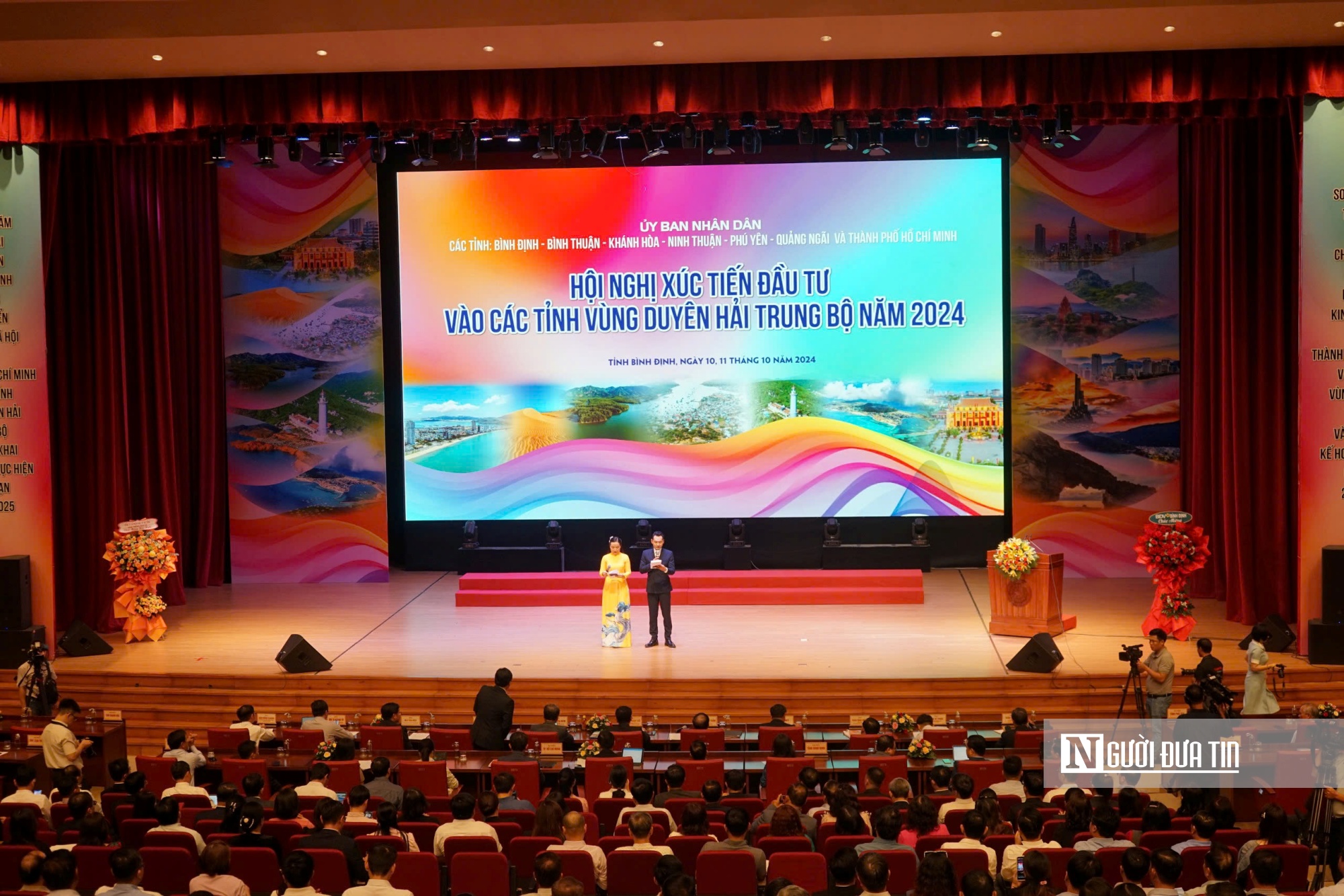 Hội nghị Xúc tiến đầu tư vào các tỉnh Duyên hải Trung bộ năm 2024 chiều 10/10. Ảnh: Thu Dịu Hội nghị Xúc tiến đầu tư vào các tỉnh Duyên hải Trung bộ năm 2024 chiều 10/10. Ảnh: Thu Dịu