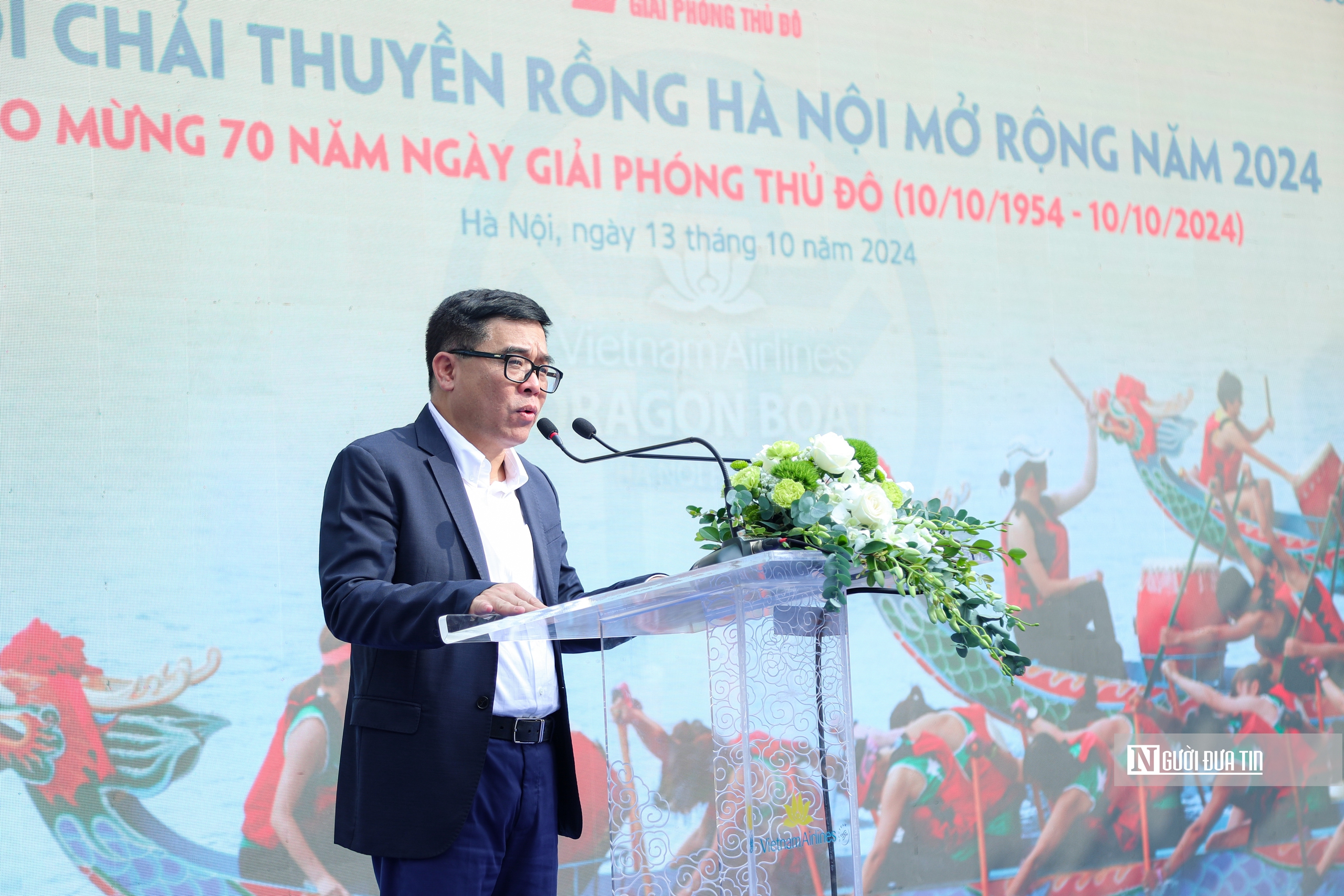 Hà Nội: Gần nghìn người tham gia giải bơi chải thuyền rồng 2024- Ảnh 2.