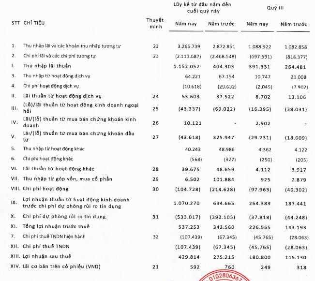 A paper with numbers and a red stamp  Description automatically generated