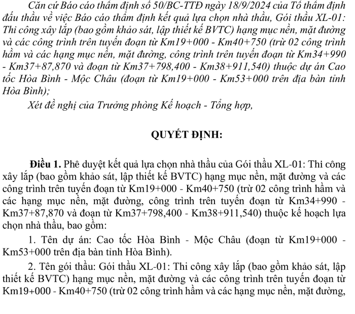 Tiềm lực liên danh 3 "ông lớn" trúng gói thầu 1500 tỷ đồng cao tốc Hòa Bình - Mộc Châu- Ảnh 1.