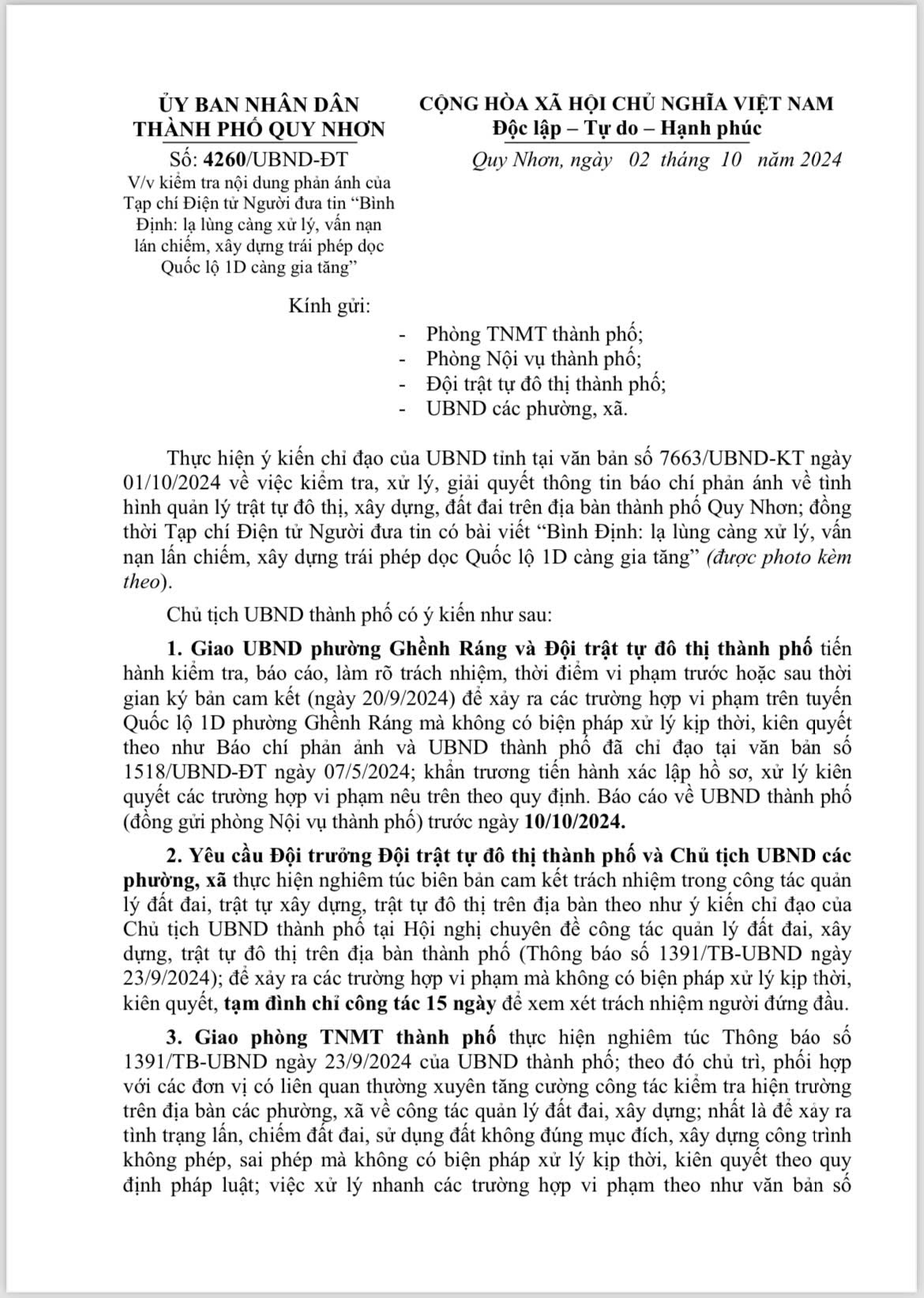 Vụ quán nhậu không phép dọc quốc lộ 1D:
Truy trách nhiệm cán bộ, chỉ đạo xử lý nghiêm vi phạm- Ảnh 1.