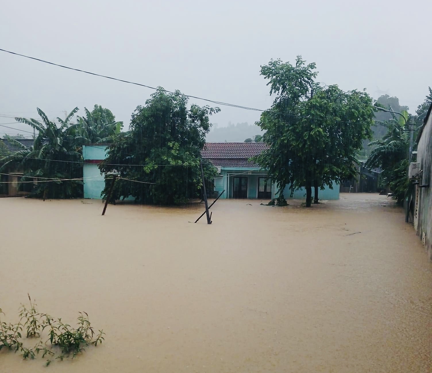 Đoạn gần bệnh viện Hòa Vang, thuộc thôn Thạch Nham, xã Hòa Nhơn, huyện Hòa Vang.