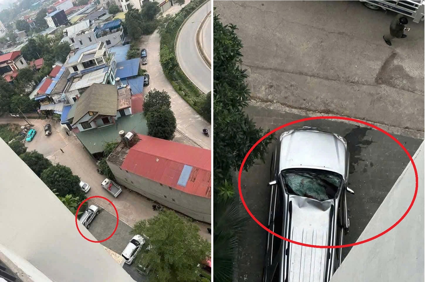 Rơi từ tầng cao chung cư xuống trúng ô tô, người đàn ông tử vong- Ảnh 1.