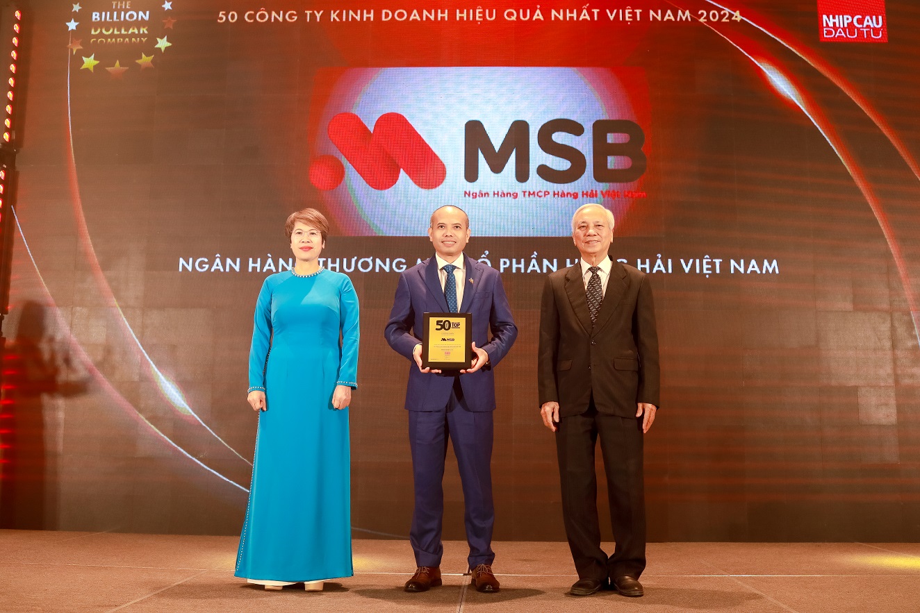 MSB lọt top 50 công ty kinh doanh hiệu quả nhất Việt Nam năm 2024- Ảnh 1.