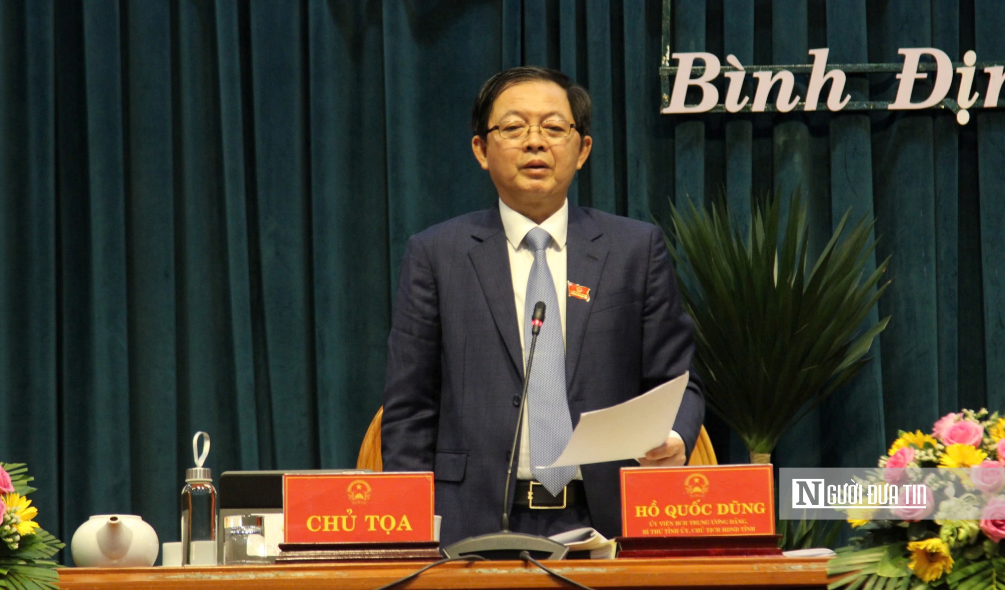 Ông Hồ Quốc Dũng - Bí thư Tỉnh ủy, Chủ tịch HĐND tỉnh Bình Định kết luận tại kỳ họp. Ảnh: Thu Dịu Ông Hồ Quốc Dũng - Bí thư Tỉnh ủy, Chủ tịch HĐND tỉnh Bình Định kết luận tại kỳ họp. Ảnh: Thu Dịu
