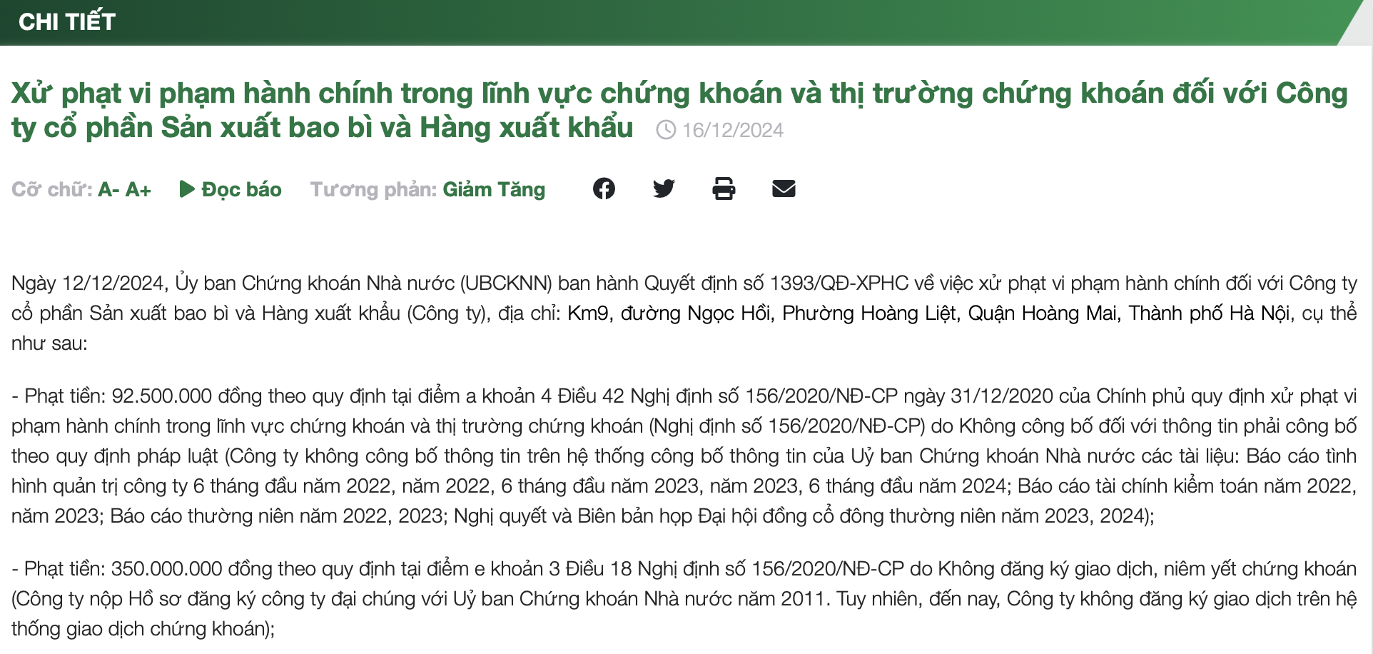 Sản xuất bao bì và Hàng xuất khẩu bị phạt hơn 460 triệu đồng- Ảnh 1. Sản xuất bao bì và Hàng xuất khẩu bị phạt hơn 460 triệu đồng- Ảnh 1.