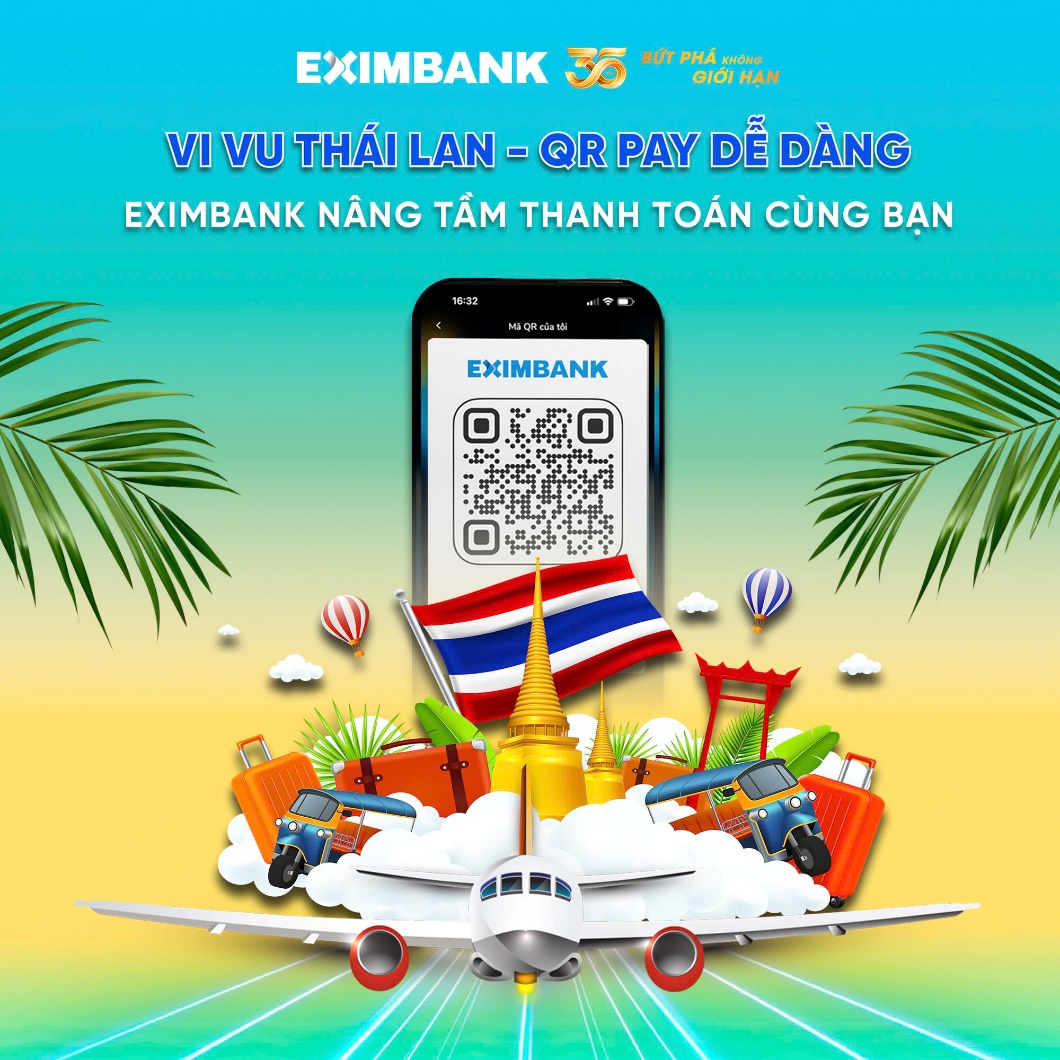 Vi vu Thái Lan không lo tiền mặt với QR Pay từ Eximbank- Ảnh 1.