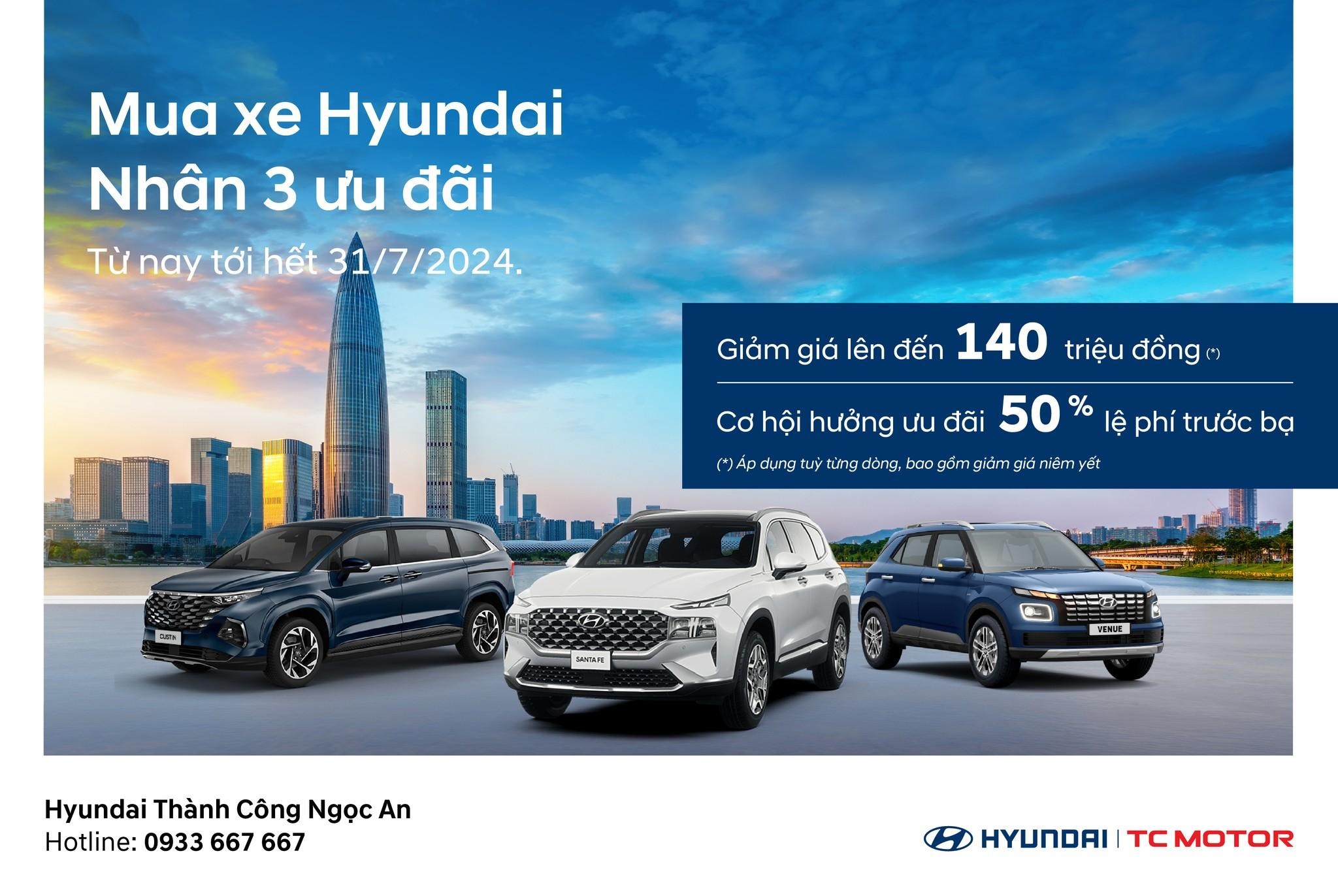 Nhận ngay ưu đãi “nhân 3” khi mua xe Hyundai trong tháng 7- Ảnh 1.